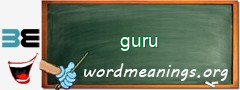 WordMeaning blackboard for guru